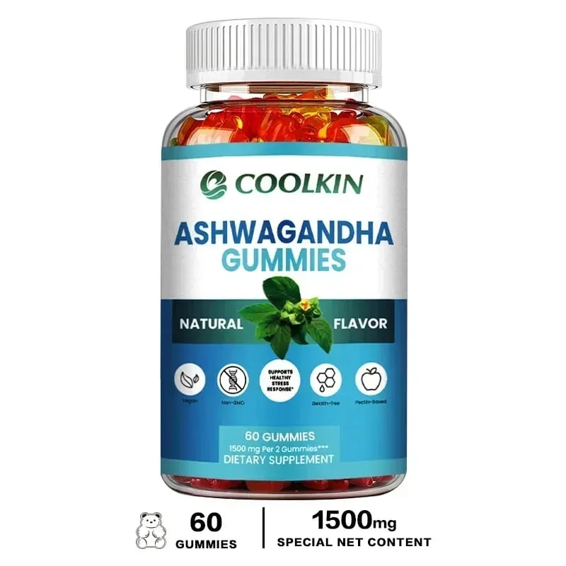 Ashwagandha Gummies - Relieve Stress Improve Concentration Promote Brain and Energy Balance and Improve Sleep Health