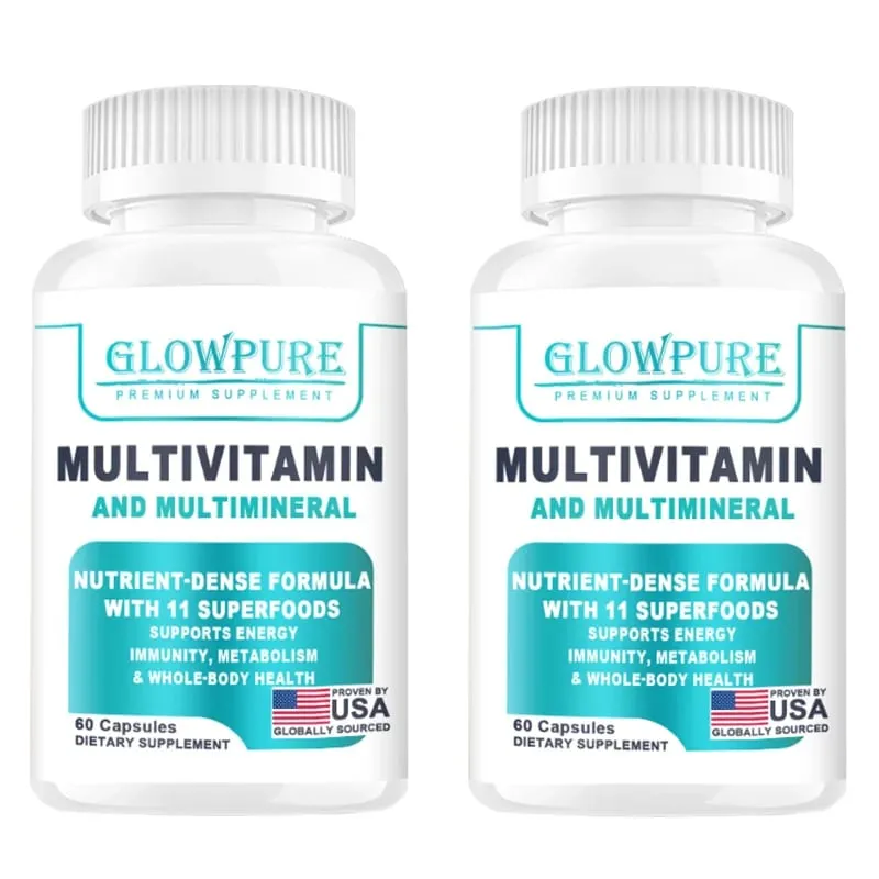 Ekologisk multivitamin för kvinnor - Helfoder med B-komplex vitamin C D3 & K2 för immunitetsstress Hår Hud & Naglar