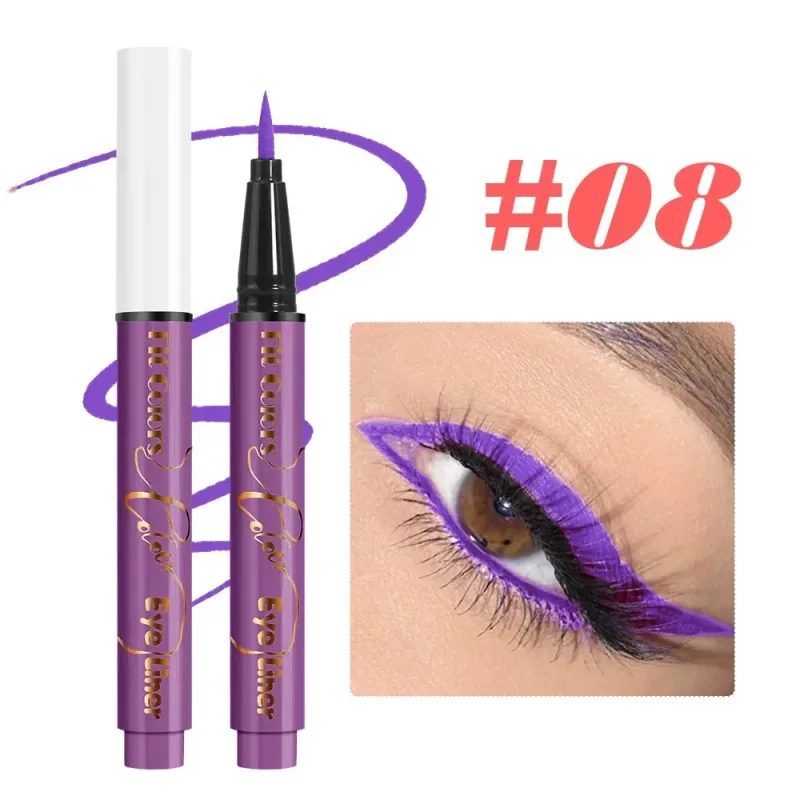 UV Fluorescent Glow Liquid Eyeliner Pen Waterproof Face Color Paint Neon Colorful Halloween Christmas Party Art Stage Eye Makeup