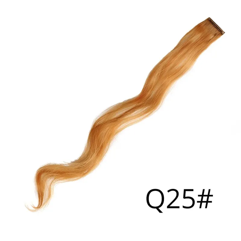 Synthetic Leeons Clip In one Pieces Hair Extensions Heat Resistant Hairpieces Rainbow Ombre Hair Extensions Fake Long Hair Women