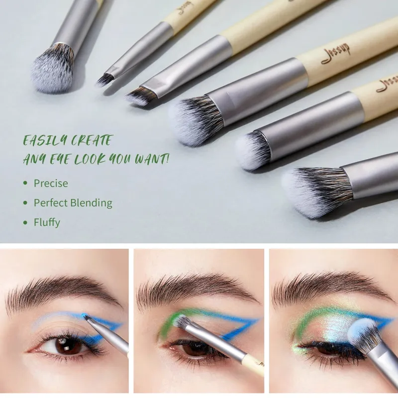 Jessup Makeup Brushes Set Premium Synthetic Foundation Powder Angled Concealer Blending Eyeshadow Duo Eyebrow Brush Makeup T327
