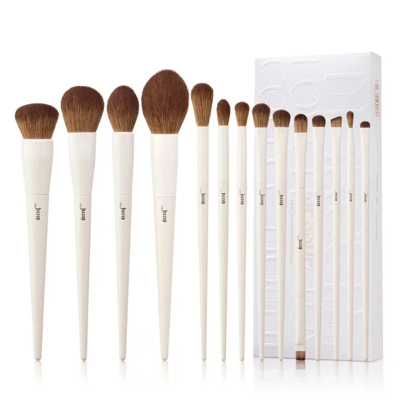 Jessup Makeup Brushes 10-14pc Makeup Brush Set Synthetic Foundation Brush Powder Contour Eyeshadow Liner Blending Highlight T329