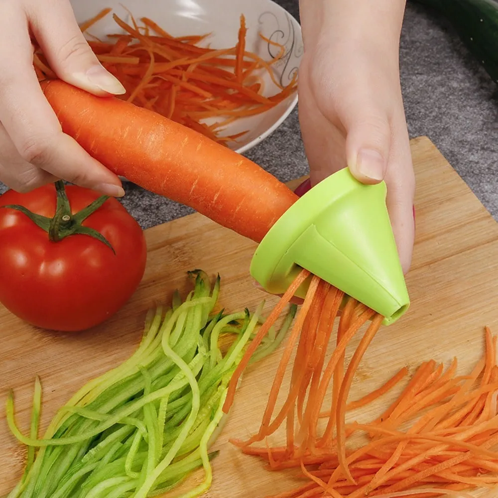 Kitchen Accessories Conical Spiral Shredder Rust-proof Anticorrosive Rotary Shredder Plastic Vegetable Slicer Potato
