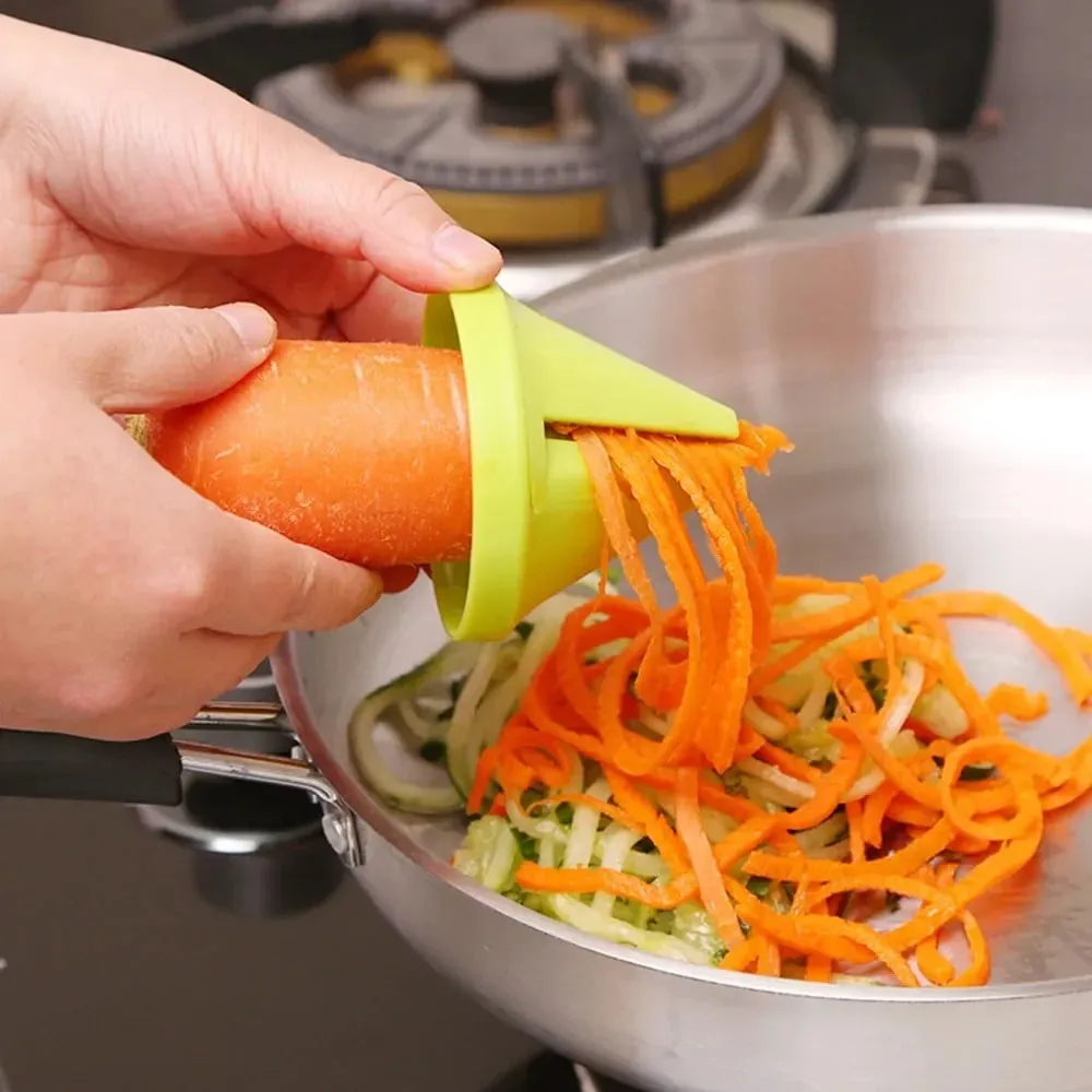 Kitchen Accessories Conical Spiral Shredder Rust-proof Anticorrosive Rotary Shredder Plastic Vegetable Slicer Potato