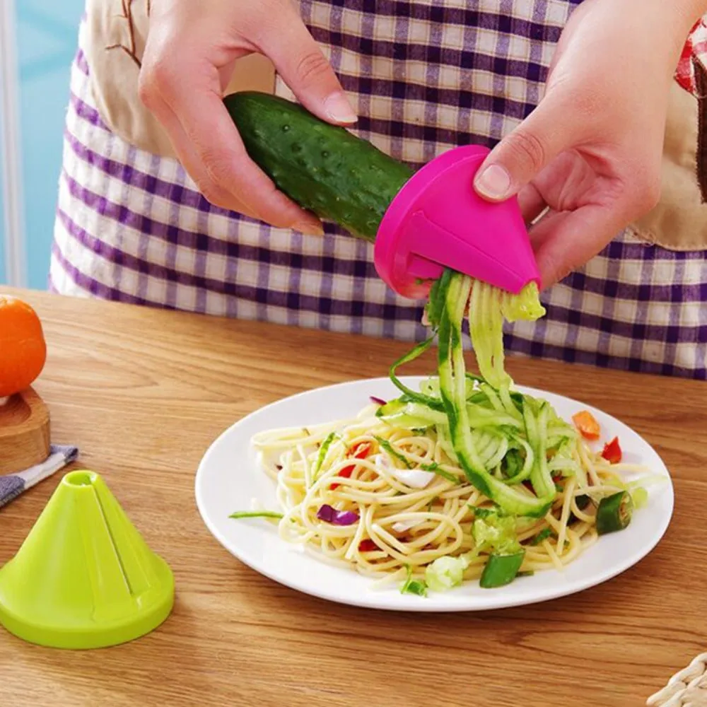 Kitchen Accessories Conical Spiral Shredder Rust-proof Anticorrosive Rotary Shredder Plastic Vegetable Slicer Potato