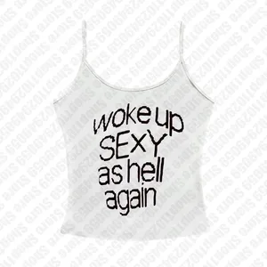 Ropa de calle sexi para chicas Emo estéticas, ropa estilo Y2K para mujeres, Tops góticos Punk de los años 2000, Tops cortos sin mangas Harajuku con estampado