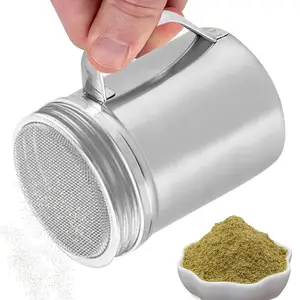 Paslanmaz Çelik Çalkalayıcı Pudra Şekeri Çalkalayıcı Saplı Silgi Metal Çalkalayıcılar İnce Örgü Biberlikler Tuzluk ve Biberlikler