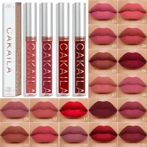 Batom líquido fosco de veludo, longa duração, sedoso e suave, não é fácil de desbotar, brilho labial, maquiagem sexy para mulheres, matiz labial