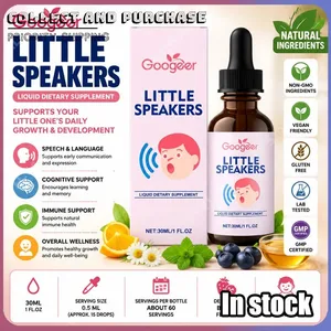 Little Speakers Supplément de gouttes liquides pour enfants Soutien quotidien au bien-être du langage vocal Ingrédients naturels en vitamines et minéraux