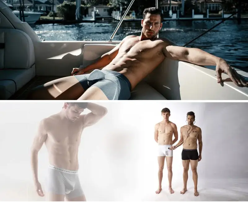 David Archy 3 paczki bielizny męskiej bokserki podstawowe mikromodalne miękkie, oddychające męskie bokserki z podwójną kieszenią szybkoschnący fitness sportowy