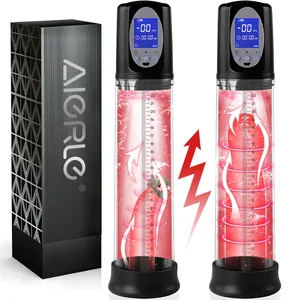 Elektromos vákuum LED kijelzős péniszpumpa férfi szexjáték péniszhosszabbító 6 szopási mód Újratölthető edzés péniszhosszabbító