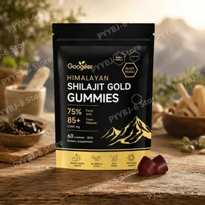 Himalayan Shilajit Gold 60 Gummies Minerals Formula soutient l'énergie et la vitalité du corps Complément alimentaire nutritionnel naturel