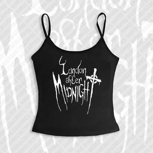 Women Gothic Spider Web Print Cami Tank Top Sleeveless Spaghetti Strap Y2K Slim Cropped Camisole Dark Punk Streetwear Tops