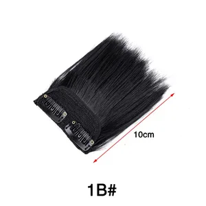 Syntetické 10"20"30cm Clip-In prodlužovací vložka do vlasů pro rovné vlasy Příčesky Řídící vlasy Neviditelné hladké vložky do vlasů Zvětšení vlasů