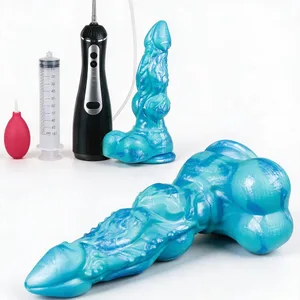 Silikone Elektrisk sprøjtende Fantasy Dildoer med sugekop Prostata Massager Ejakulerende Penis Sexlegetøj Til Kvinder Mænd