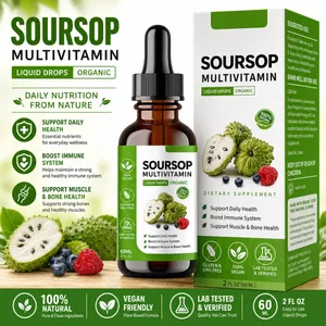 Soursop Liquid Drops Urteekstrakt Plantebaseret supplement med Soursop Frugt og Bladblanding Daglig Wellness Formel Vegansk