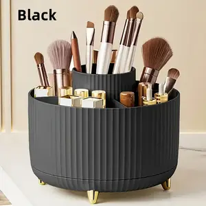 360° Umiikot na 5 Slot Makeup Brushes Holder Organizer Multi-Functional Desk Storage Cosmetics Storage para sa Vanity Desktop Banyo