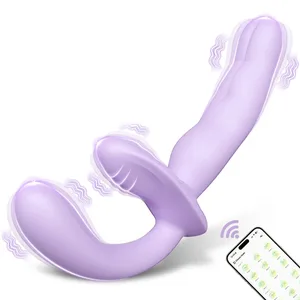 Vibromasseur Double extrémité pour femmes, contrôle par application, gode point G, pénis amovible, vagin vibrant, jouets sexuels pour adultes, pour Couples lesbiens
