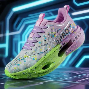 Zapatillas fluorescentes nocturnas para hombre, zapatos para correr con amortiguación de placa de carbono 2025, zapatos de entrenamiento de rebote estable, novedad de 3,0