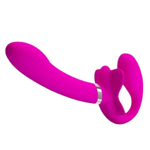 Olkaimettomat olkaimettomat dildo-vibraattorit naisille Kaksipäiset värisevät penis Lesbot eroottiset lelut aikuisille Seksilelut pariskunnille