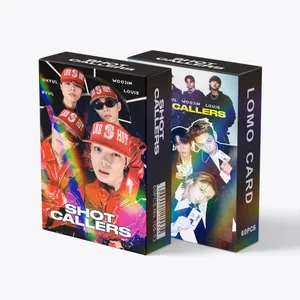 60 Buah Stiker Kartu Foto Penelepon LNGSHOT Album Baru Stiker Kartu Lomo Merch Kpop Set Hadiah Kartu Koleksi Penggemar