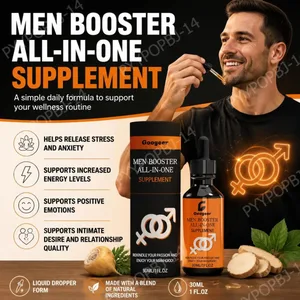Googeer Men Booster All-in-One อาหารเสริมหยดพร้อมสารสกัดจากราก Maca และสารสกัดจากราก Kudzu เพื่อการผ่อนคลายพลังงาน 30 ML