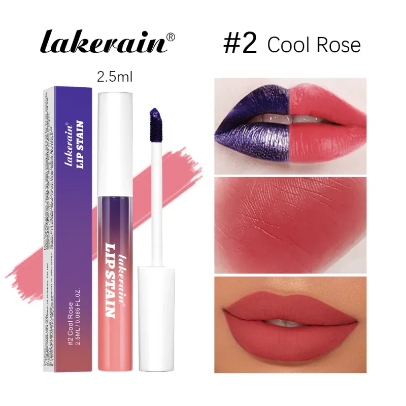 Lakerain Lip Gloss Peel and Stick Sæt Pink Lip Gloss Transfer Resistant Langtidsholdbar, vandtæt naturlig lipgloss til kvinder