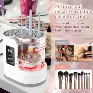 Elektrisk 3 IN 1 Makeup Børste Rensemaskine Makeup Børste Tørretumbler Bærbar Automatisk USB Kosmetiske Børster Renseværktøj