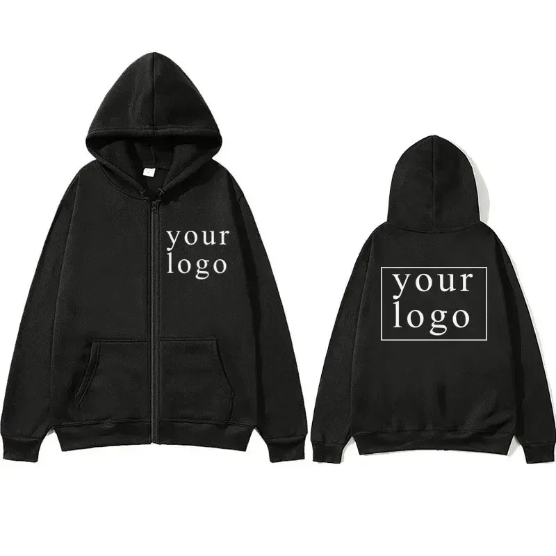 ใหม่ผู้ชายผู้หญิง DIY ซิปเสื้อสเวตเตอร์ถัก hoodie 2025 ใหม่แฟชั่นการออกแบบของคุณเองโลโก้แบรนด์/ภาพ CUSTOM CUSTOM Anywhere