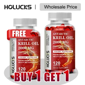 Αγοράστε 1 Πάρτε 1 Δωρεάν! Συμπλήρωμα Pure Antarctic Krill Oil 2000mg με ασταξανθίνη για την υγεία της καρδιάς και του εγκεφάλου Υγιή γήρανση μη ΓΤΟ