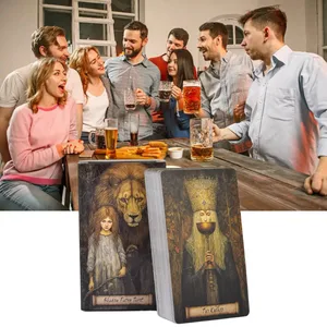 Cartes de Tarot pour débutants, 80 pièces, jeu de société pour filles, jeux de société stratégiques portables pour garçons, filles, femmes et hommes, jeu d'halloween
