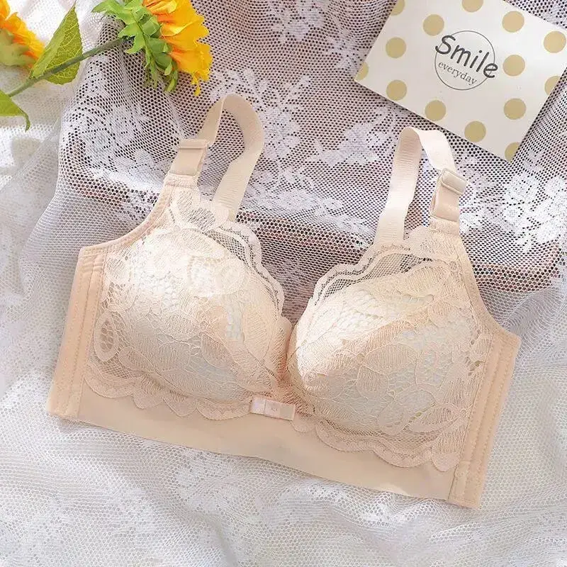 12 ซม.หนา Push Up Bra ไร้สายรวบรวม Bra สำหรับหน้าอกเล็กเซ็กซี่ Natural Lift