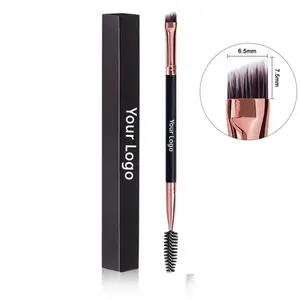 20 stk. Øjenbrynsbørste Private Label Øjenvippekam Makeup Børster Dual Ended Angled Spoolie 2 i 1 Vippe Øjenbrynsbørste Bulk