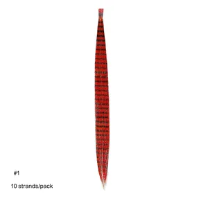 10 ราก/แพ็ค Feather Hair Extensions สีสัน I TIP Hairpiece 16 นิ้วสังเคราะห์ผมอุปกรณ์เสริมสำหรับหญิงสาวทุกวันปาร์ตี้