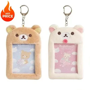 Portatargetes de peluix de Rilakkuma, clauers, nou Anime Relax Bear, funda de passaport, clauer, autobús escolar, targetes bancàries, bosses, penjolls, regal
