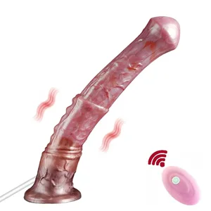 Ejakulierender Pferdedildo 10 Modi Vibrator Weiblicher Klitorisstimulator Silikon Tierpenis Mit Sauger Sexspielzeug Für Frauen Männer