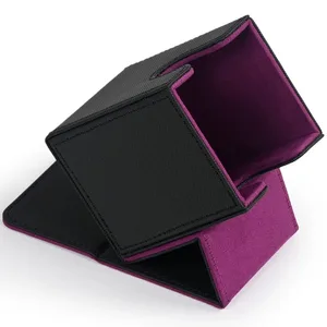 Card Deck Box Card Case bevat meer dan 100 kaarten met mouwen PU lederen kaartopbergdoos voor TCG Game Trading Cards.