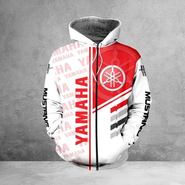 Męska bluza z kapturem i nadrukiem 3D Yamaha Motorcycle Wysokiej jakości bluza w stylu ulicznym Wiatrówka Odzież sportowa