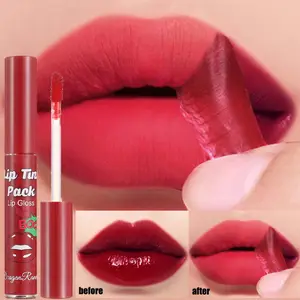 Peel Off Rose Red ajakfény Ajak körvonal Kontúr tetoválás Ajakfolt Vízálló Transzfer ellenálló Letépés Lehúzás Rúzs Smink