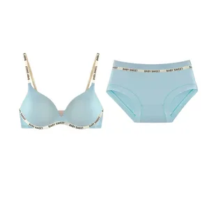 Seamless Wirefree Bra สำหรับหญิงสาว Light Padding Push Up Effect Bralette ชุดสไตล์ชุดชั้นในวัยรุ่นชุดชั้นใน AU