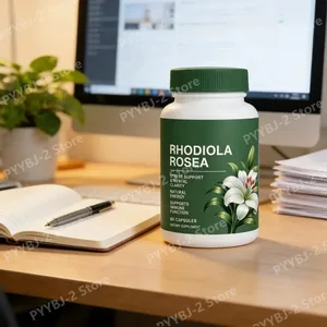 60 штук Rhodiola Rosea Capsules 500mg Natural Herbaceous Plants Доповнення для щоденної підтримки стресу та енергетичного балансу Здоров’я