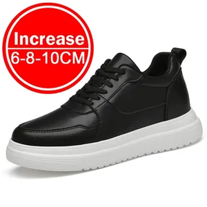 Plus Size37-46 Lift Sneakers Mand Elevator Sko Højde Øg Indersål 8cm Hvid Sort Højere Sko Mænd Fritid Mode sneakers