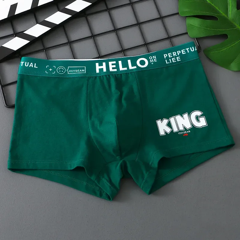 [פרח את האהבה] מותג KING כותנה תחתוני בוקסר לגברים תחתוני בוקסר קצרים גברים בוקסר גברים Cuecas Masculina מידה M-3XL XS601