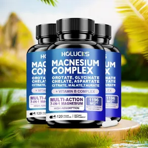 Magnesiumkomplex 1000 mg Nahrungsergänzungsmittel mit den Vitaminen C, E, B1, B2, B6, B12, chelatisiertes Magnesiumglycinat, Malat, Taurat und Citrat