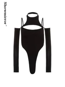 Gothic Harajuku Bodysuit Women Y2K Clothes Sexy Camisole Backless Hollow Out Bodysuits Top Summer Beach Shirt Body Tops Jumpsuit