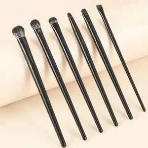 6-Piece Eye Makeup Brush Set: Professional Soft Contour Eyeshadow Brush Small Eye Makeup Brushes for Detailed Eye Makeup Facia