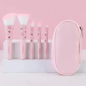 5-delige schattige compacte make-upborstelset met etui Premium borstel voor onberispelijke foundation Blush oogschaduwtoepassing Beauty Tools