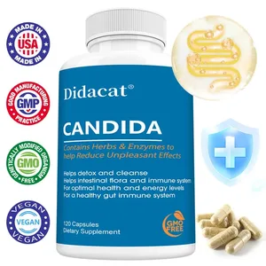 Suplementos de Candida - Contendo Ervas e Enzimas Ajudam a Desintoxicar e Limpar, Promovendo uma Flora Intestinal Saudável e Sistema Imunológico