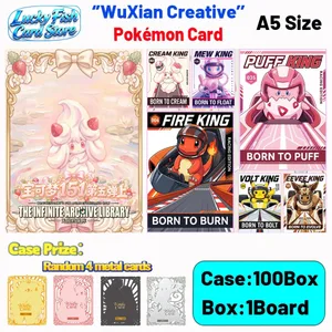 סיטונאי 2026 חדש WuXian Creative Studio כרטיסי פוקימון בגודל A5 לוחות אקריליק אנימה פריטי אספנות אופי מתנות מאווררים
