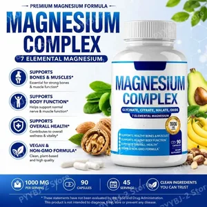 Bổ sung phức hợp Magiê 90 Count với 7 dạng Magiê Glycinate Citrate Malate Orotate Taurate Hỗ trợ khoáng chất hàng ngày